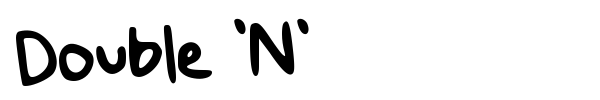 Double 'N' font preview
